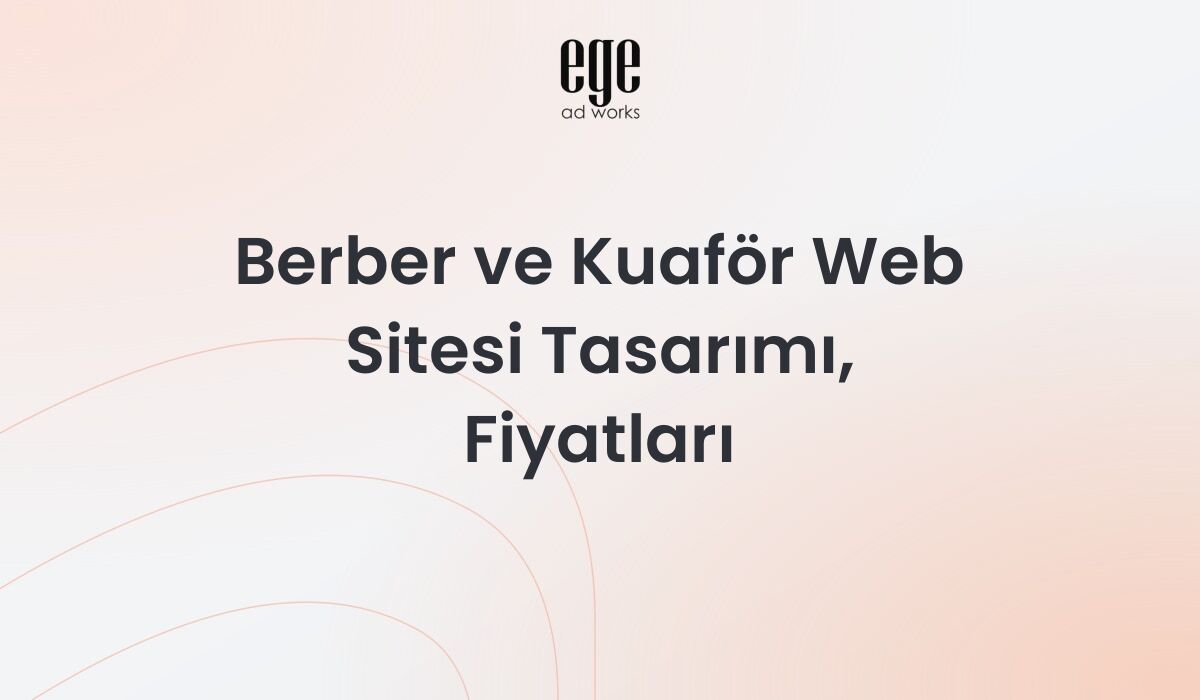 Berber ve Kuaför Web Sitesi Tasarımı, Fiyatları 2026