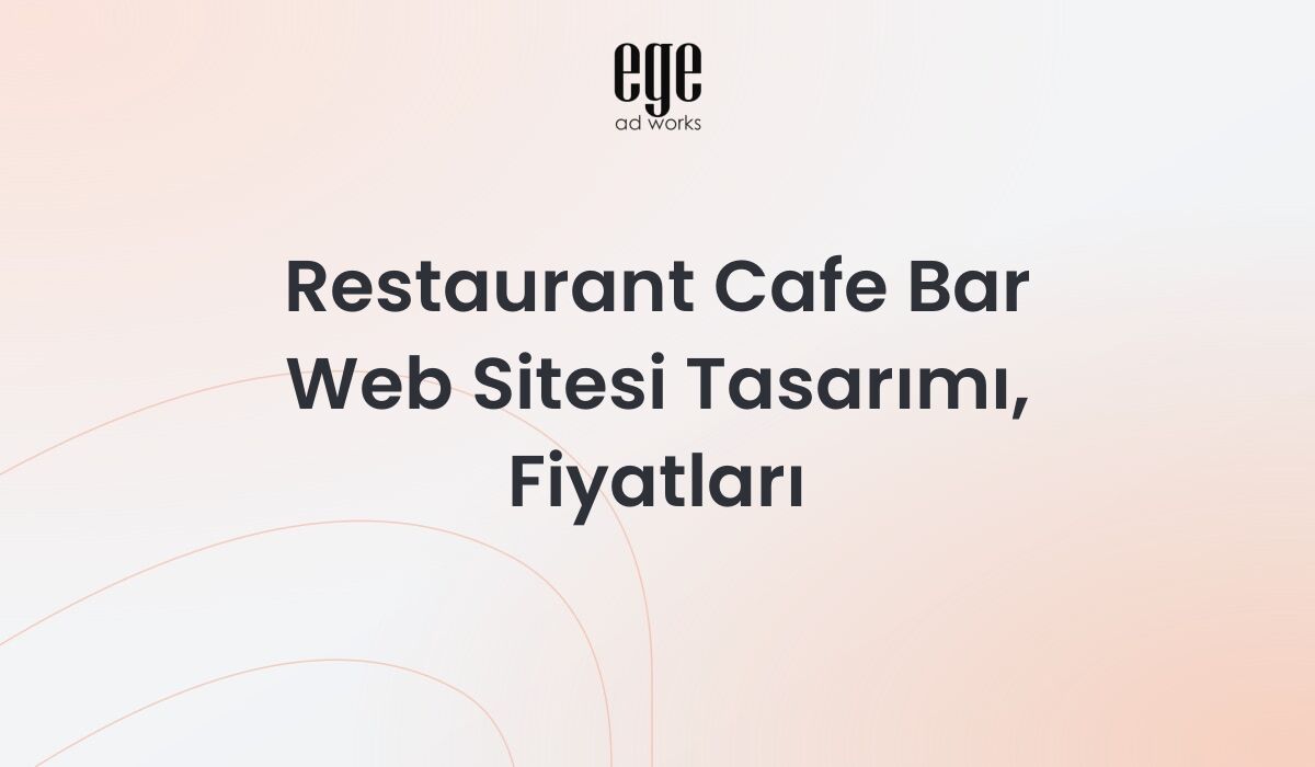 Restaurant Cafe Bar Web Sitesi Tasarımı, Fiyatları 2026